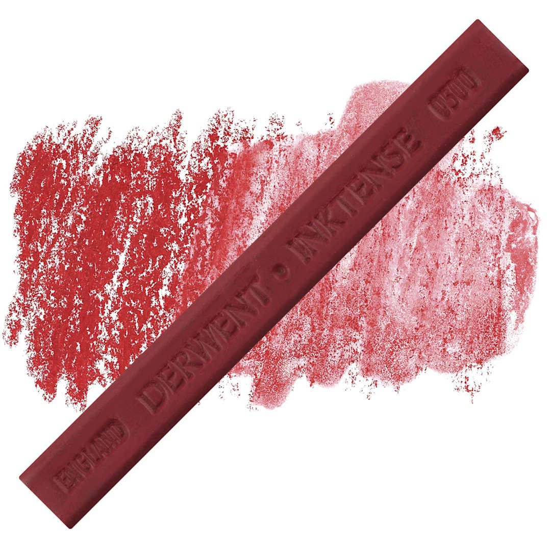Open in modal - Derwent Inktense Block - Chilli Red block and swatch