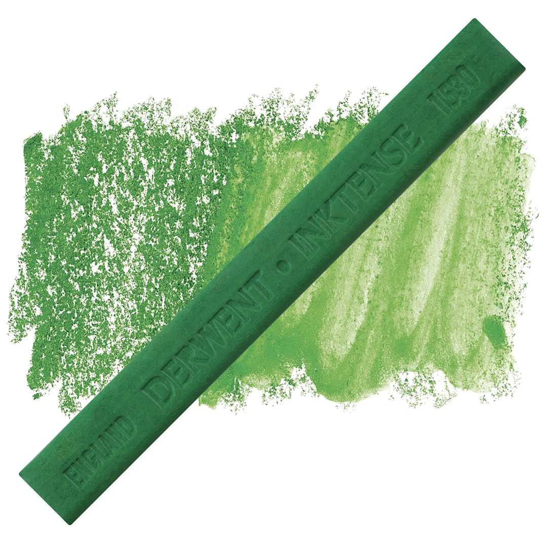 Open in modal - Derwent Inktense Block - Felt Green block and swatch