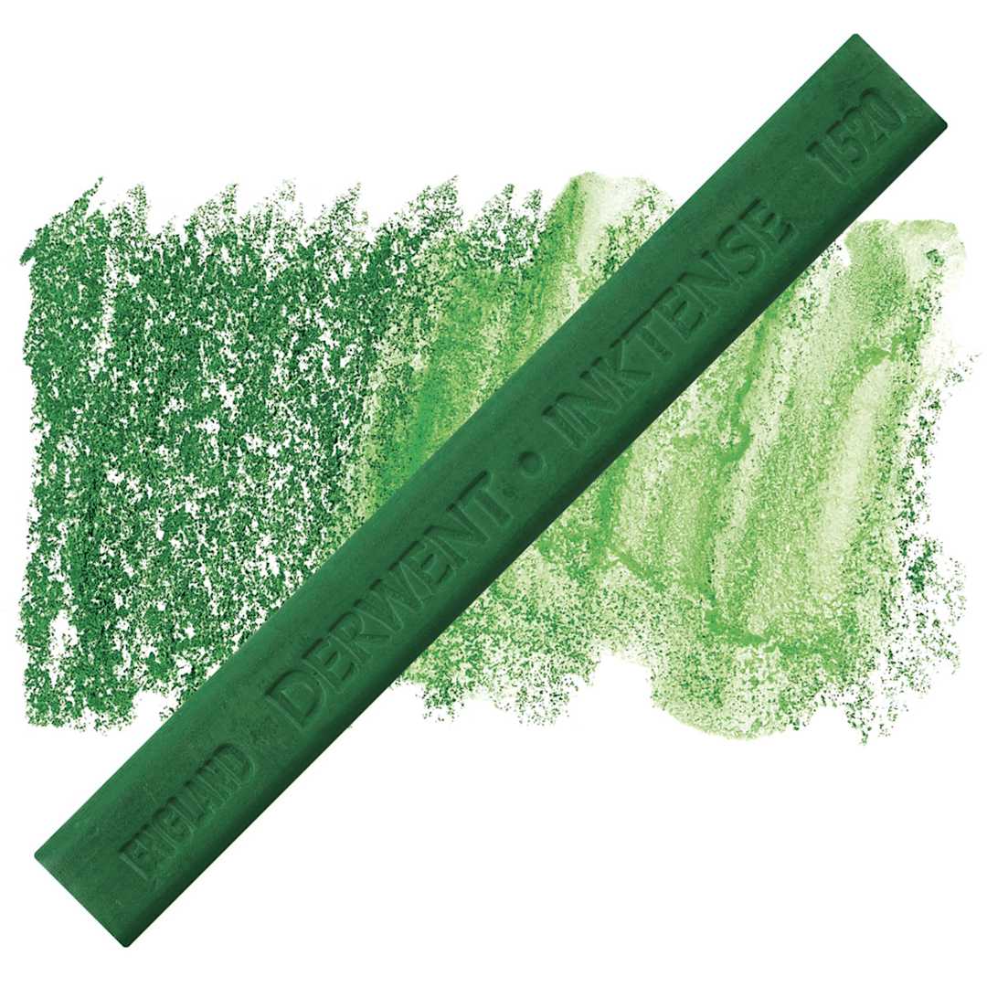 Open in modal - Derwent Inktense Block - Hooker's Green block and swatch