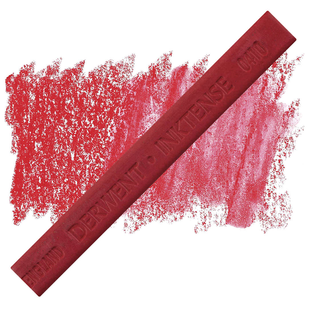 Open in modal - Derwent Inktense Block - Hot Red block and swatch