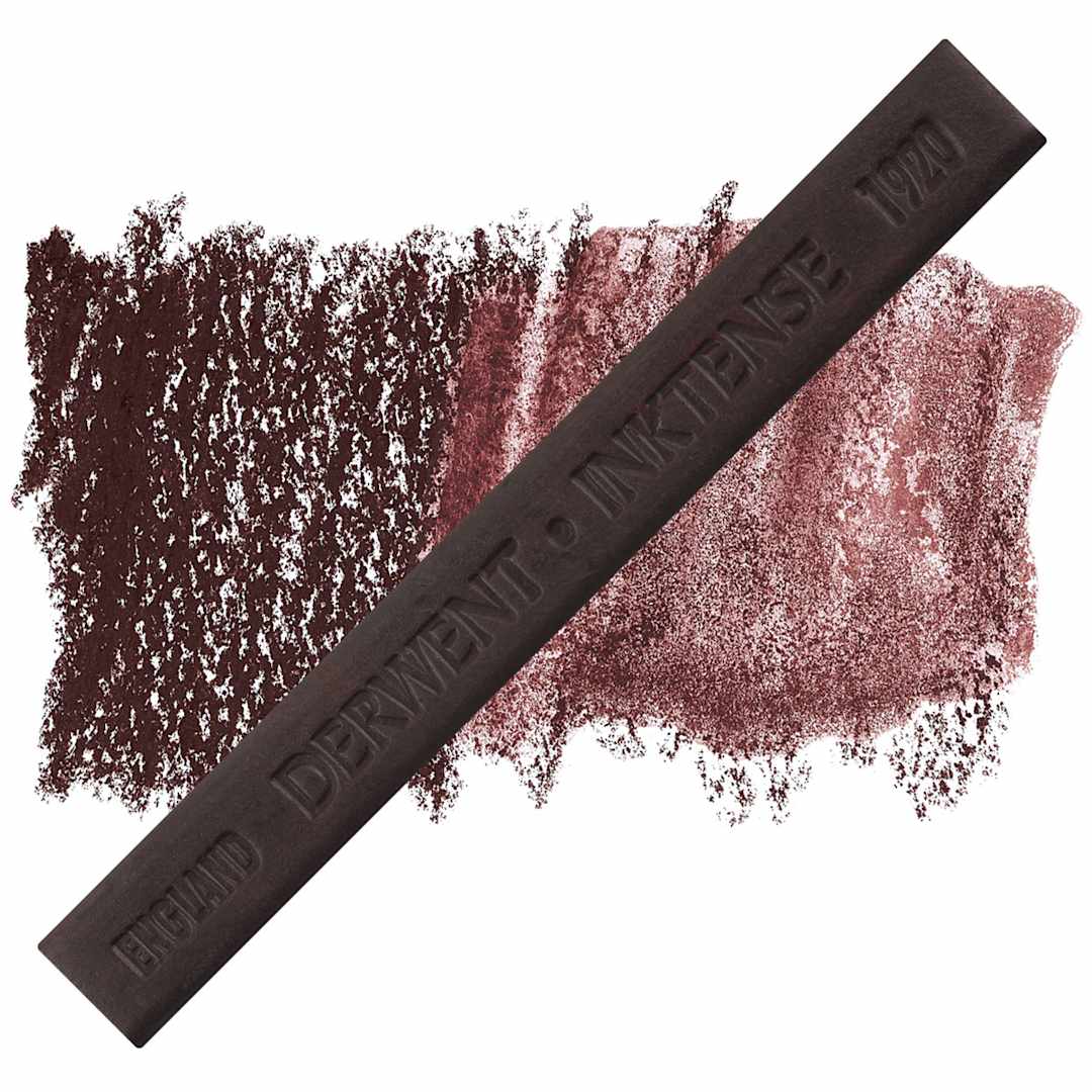 Open in modal - Derwent Inktense Block - Madder Brown block and swatch