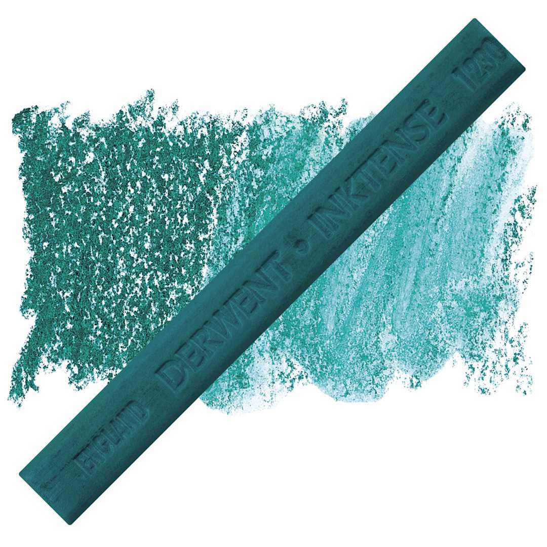 Open in modal - Derwent Inktense Block - Mallard Green block and swatch