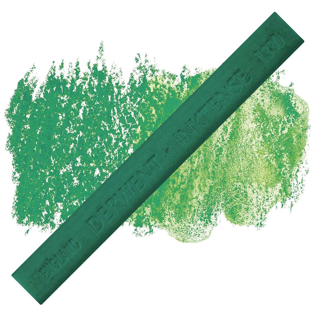 Open in modal - Derwent Inktense Block - Vivid Green block and swatch