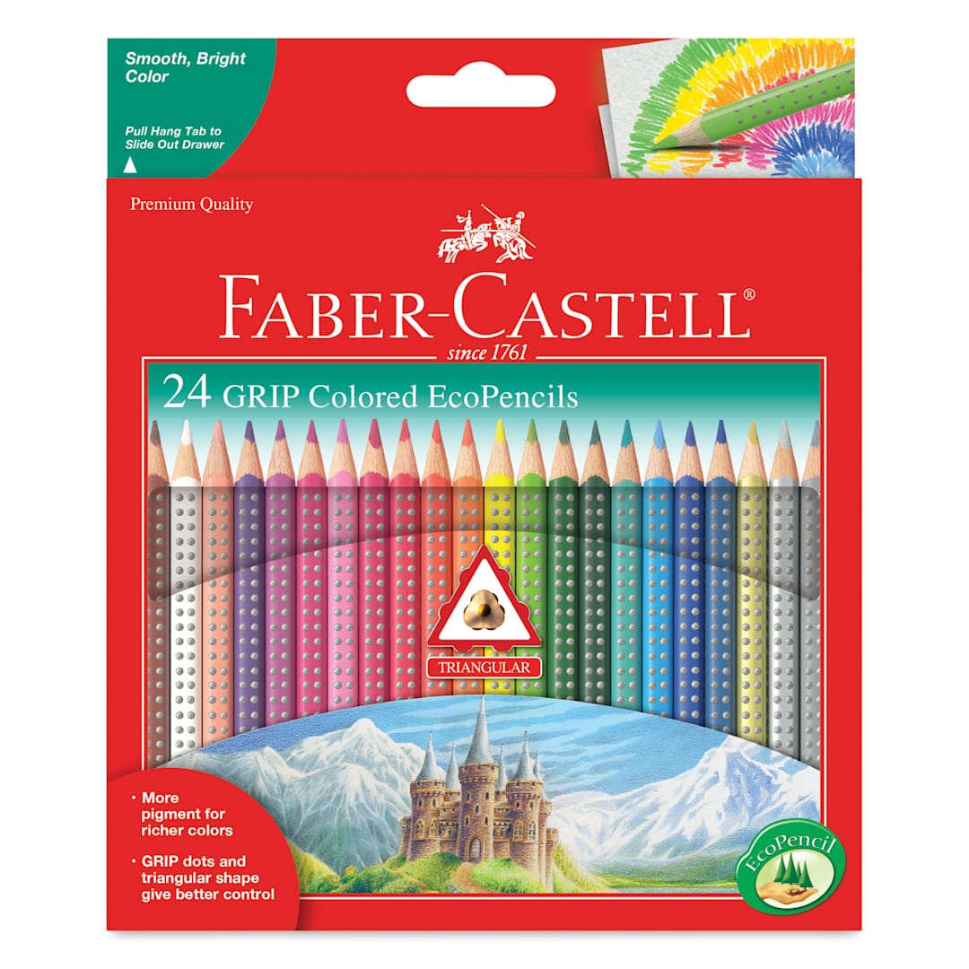 Open in modal - Faber-Castell Grip Colored EcoPencils - Set of 24, front of the packaging