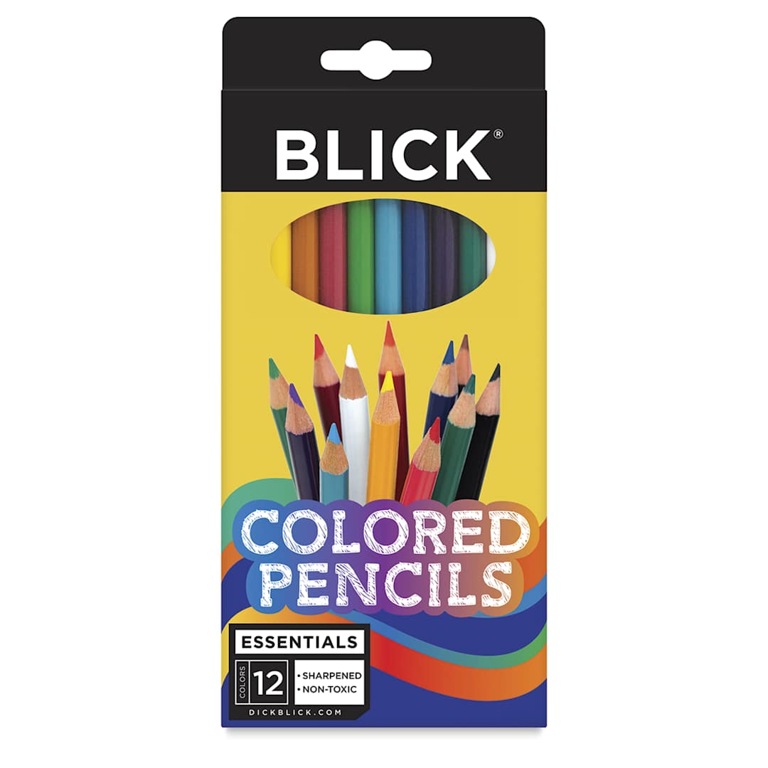 Open in modal - Blick Essentials Colored Pencil Set of 12 - Assorted Colors. In package.