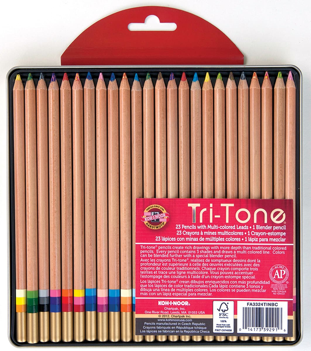 Open in modal - Tritone Pencil Sets 24-Pencil Tin   Carded - Peggable