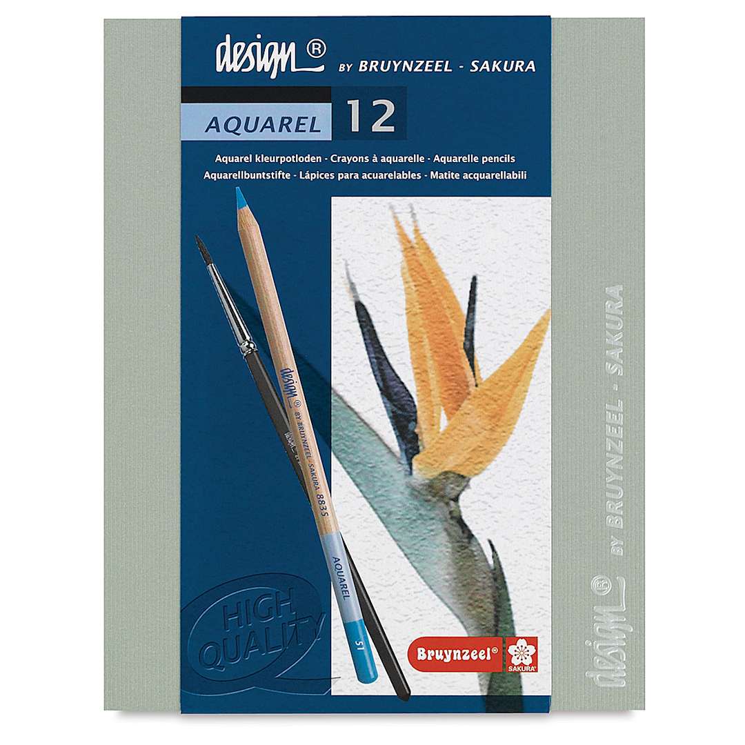 Open in modal - Bruynzeel Design Aquarel Pencils - Top view of package of Set of 12