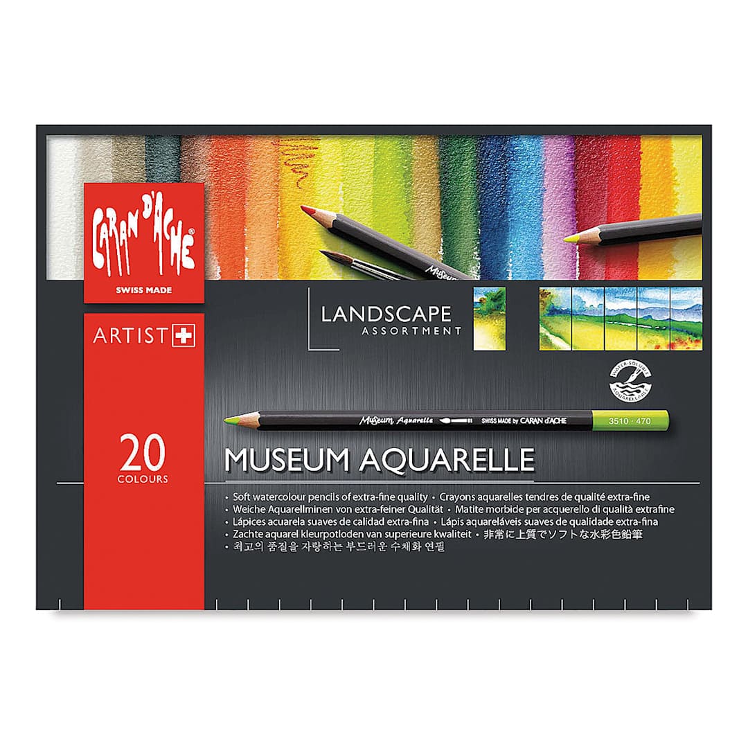 Open in modal - Caran D'Ache Museum Aquarelle Pencil Set - Landscape, Set of 20