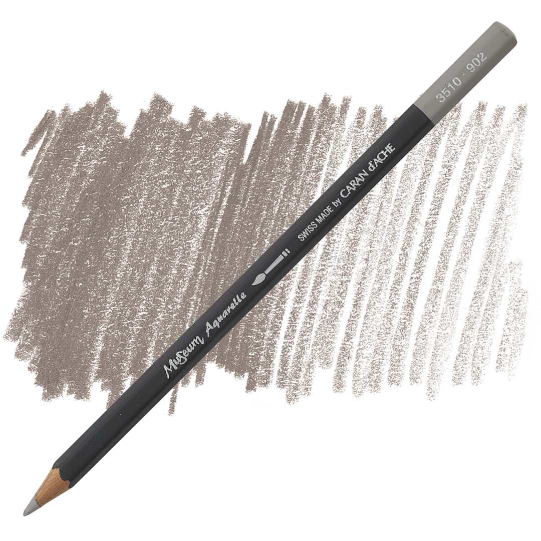 Open in modal - Caran D'Ache Museum Aquarelle Pencil - Sepia 10% pencil and swatch