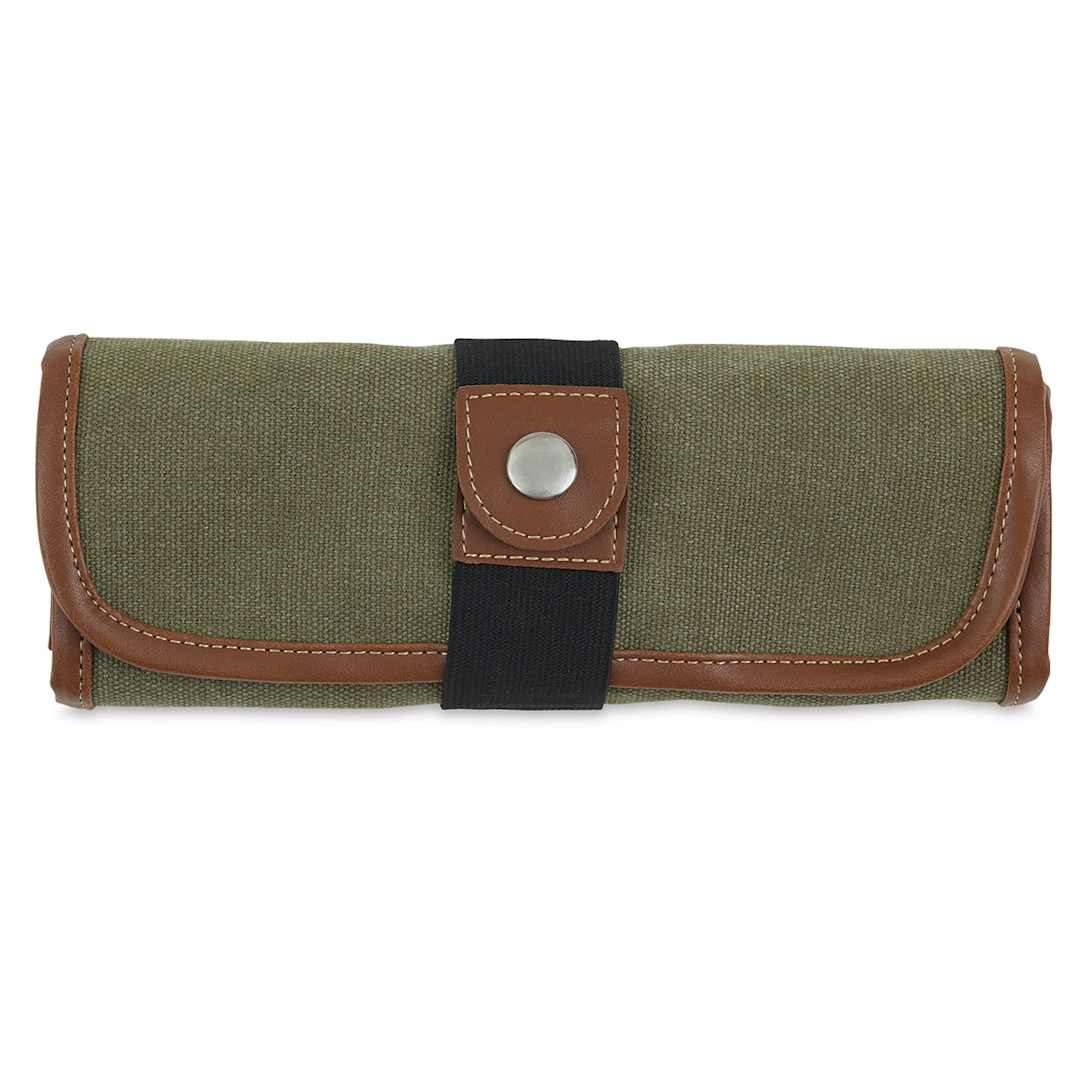 Open in modal - Speedball Roll-Up Pencil Case - Case for 36, Olive