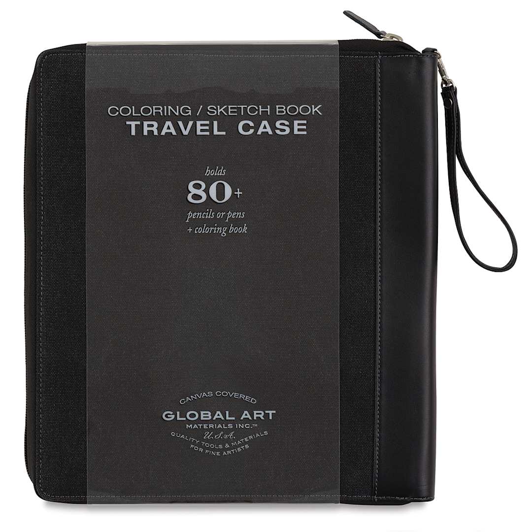 Open in modal - Speedball Sketchbook Travel Case - Black, Large, front of the packaging sleeve