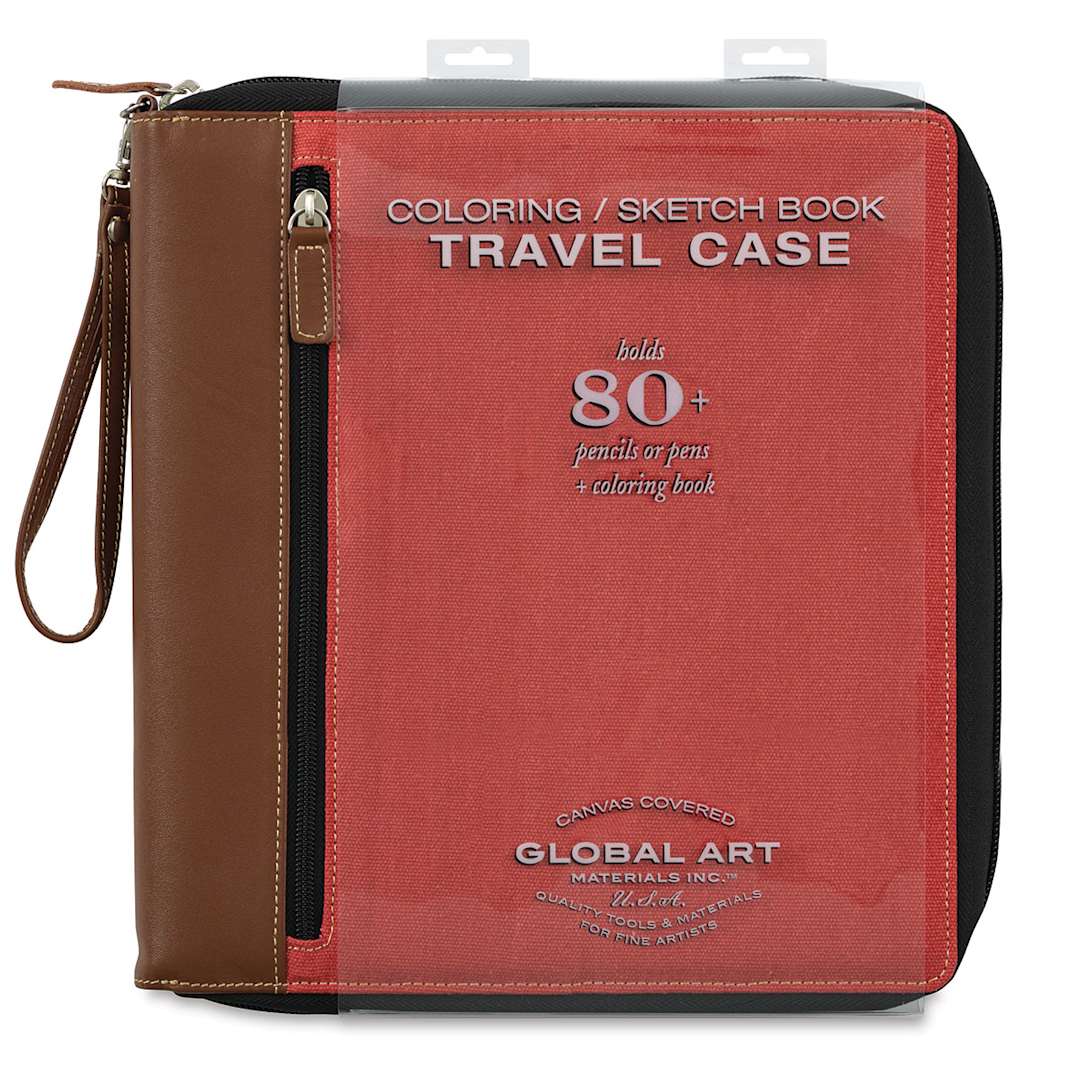 Open in modal - Speedball Sketchbook Travel Case - Rose, Large, front of the packaging sleeve