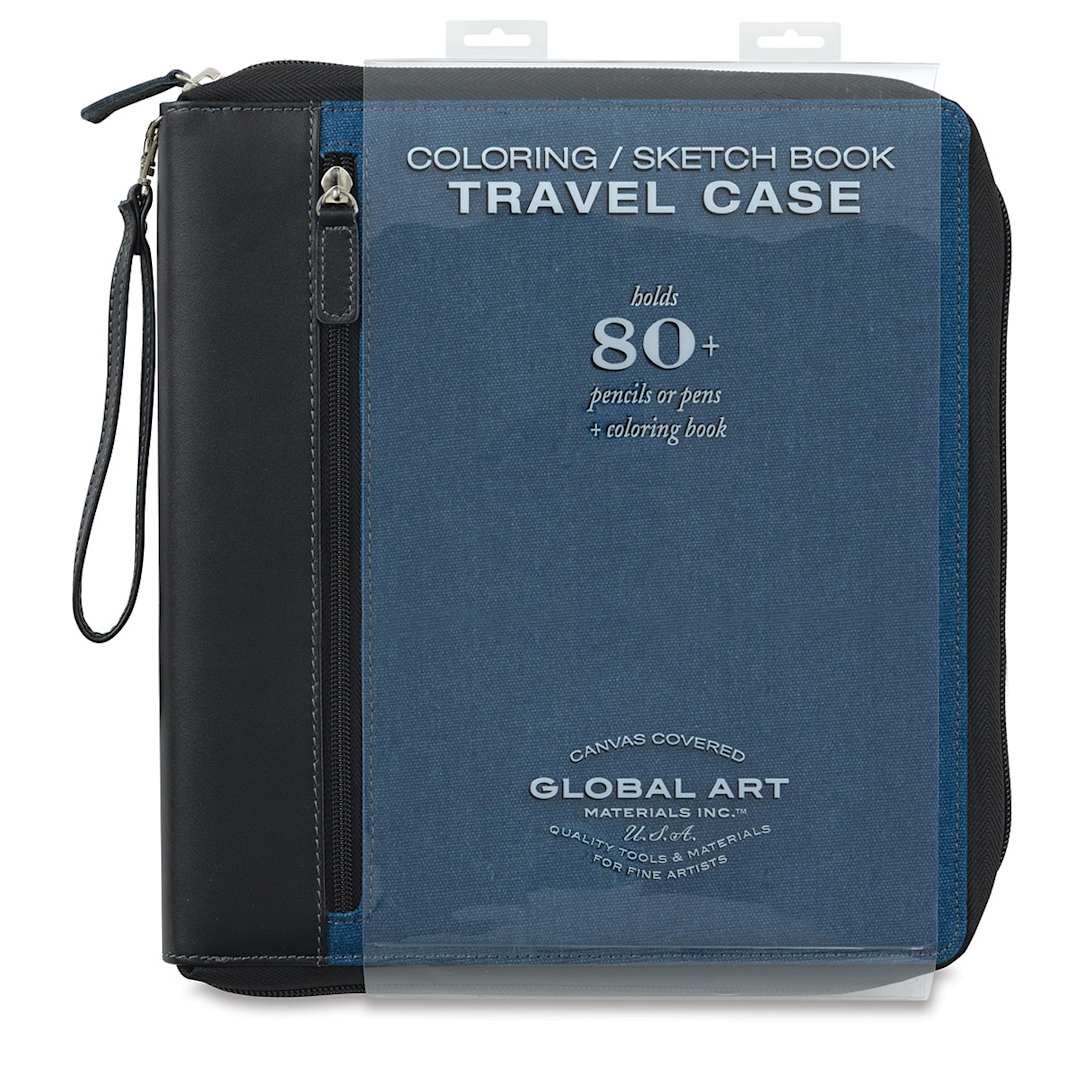 Open in modal - Speedball Sketchbook Travel Case - Denim, Large, front of the packaging sleeve