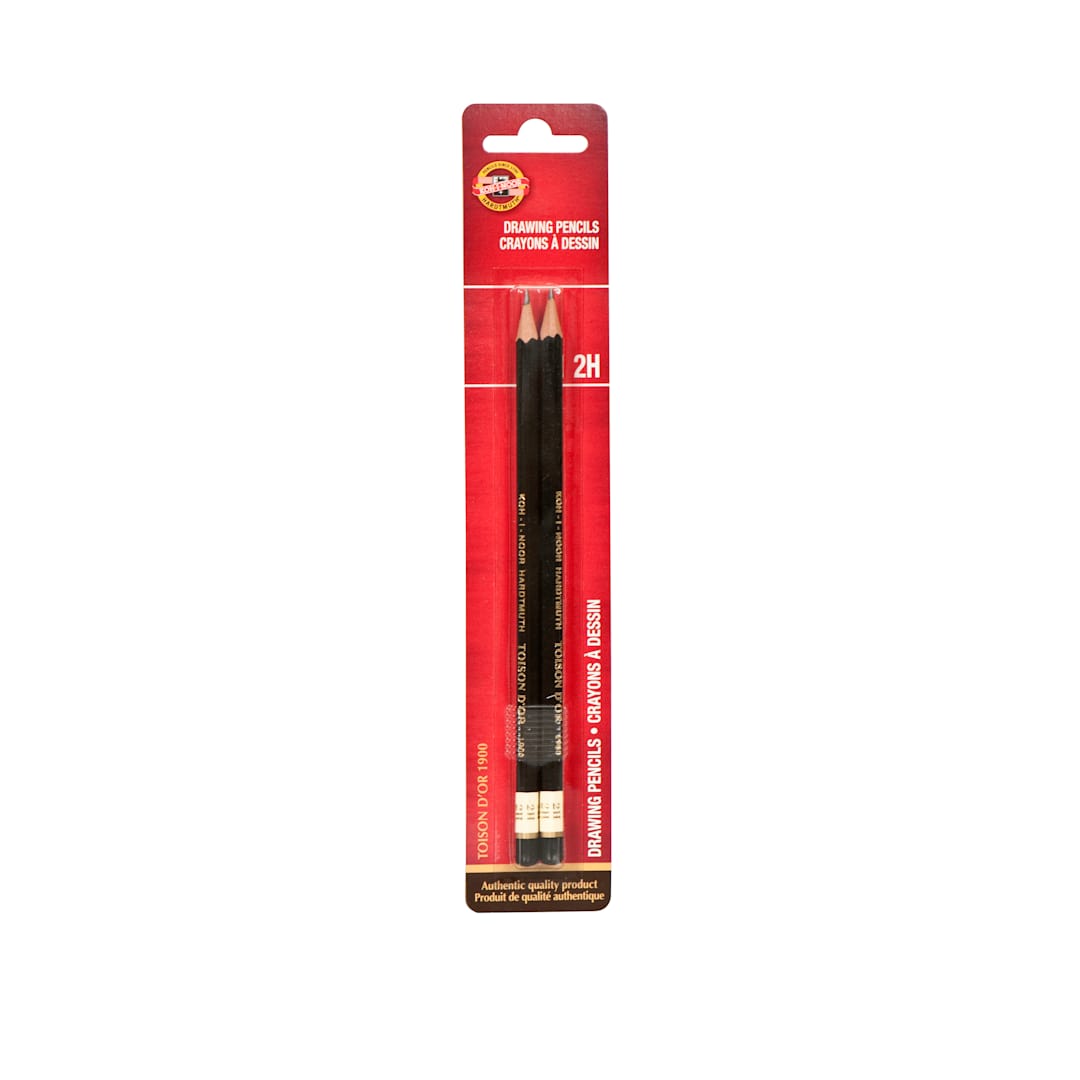 Open in modal - Kohinoor Hardmuth Toison d'Or Artist Drawing Pencils, Pkg of 2 2H