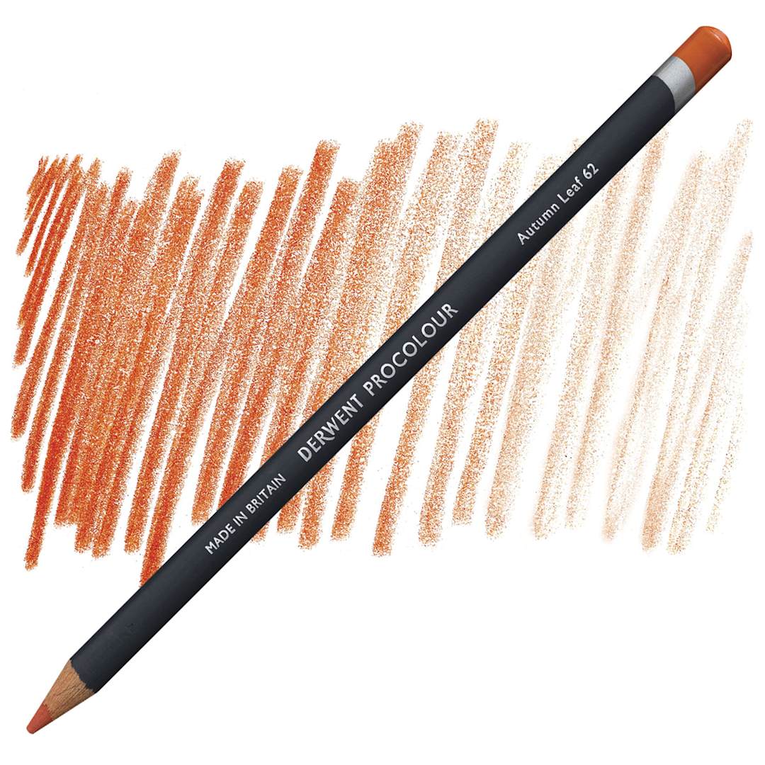 Open in modal - Derwent ProColour Colored Pencil - Autumn Leaf pencil and swatch