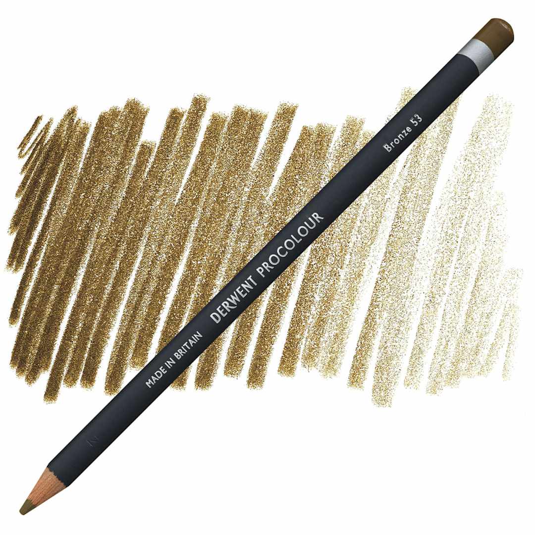 Open in modal - Derwent ProColour Colored Pencil - Bronze pencil and swatch