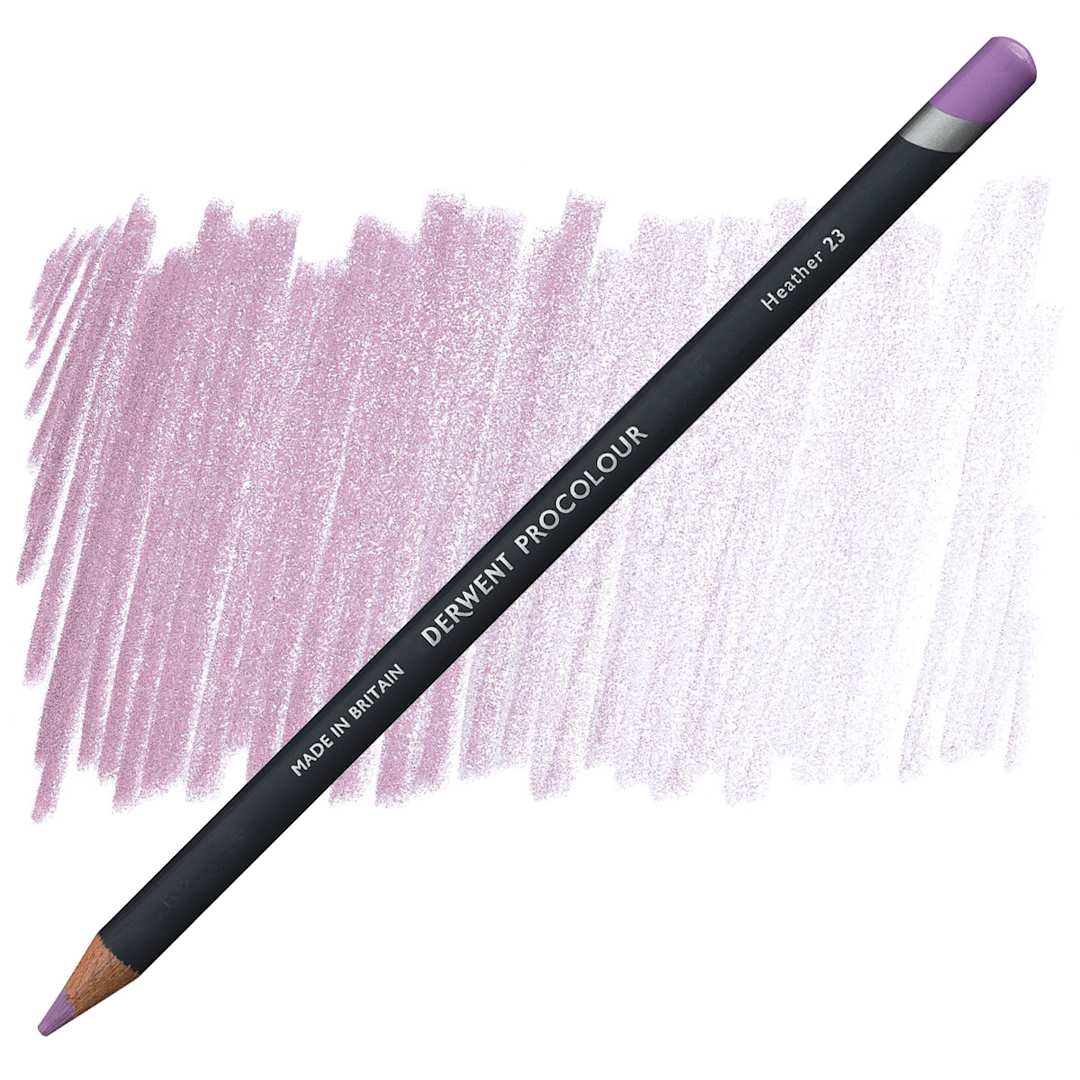 Open in modal - Derwent ProColour Colored Pencil - Heather pencil and swatch