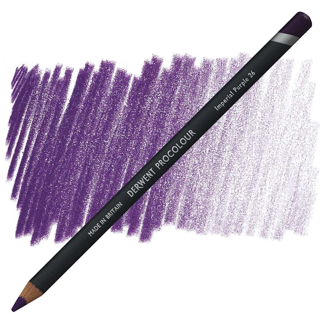 Open in modal - Derwent ProColour Colored Pencil - Imperial Purple pencil and swatch
