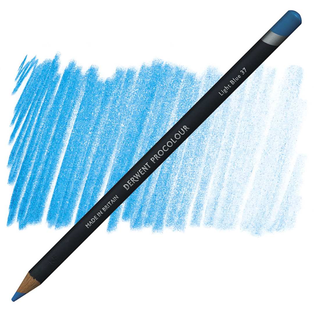 Open in modal - Derwent ProColour Colored Pencil - Light Blue pencil and swatch