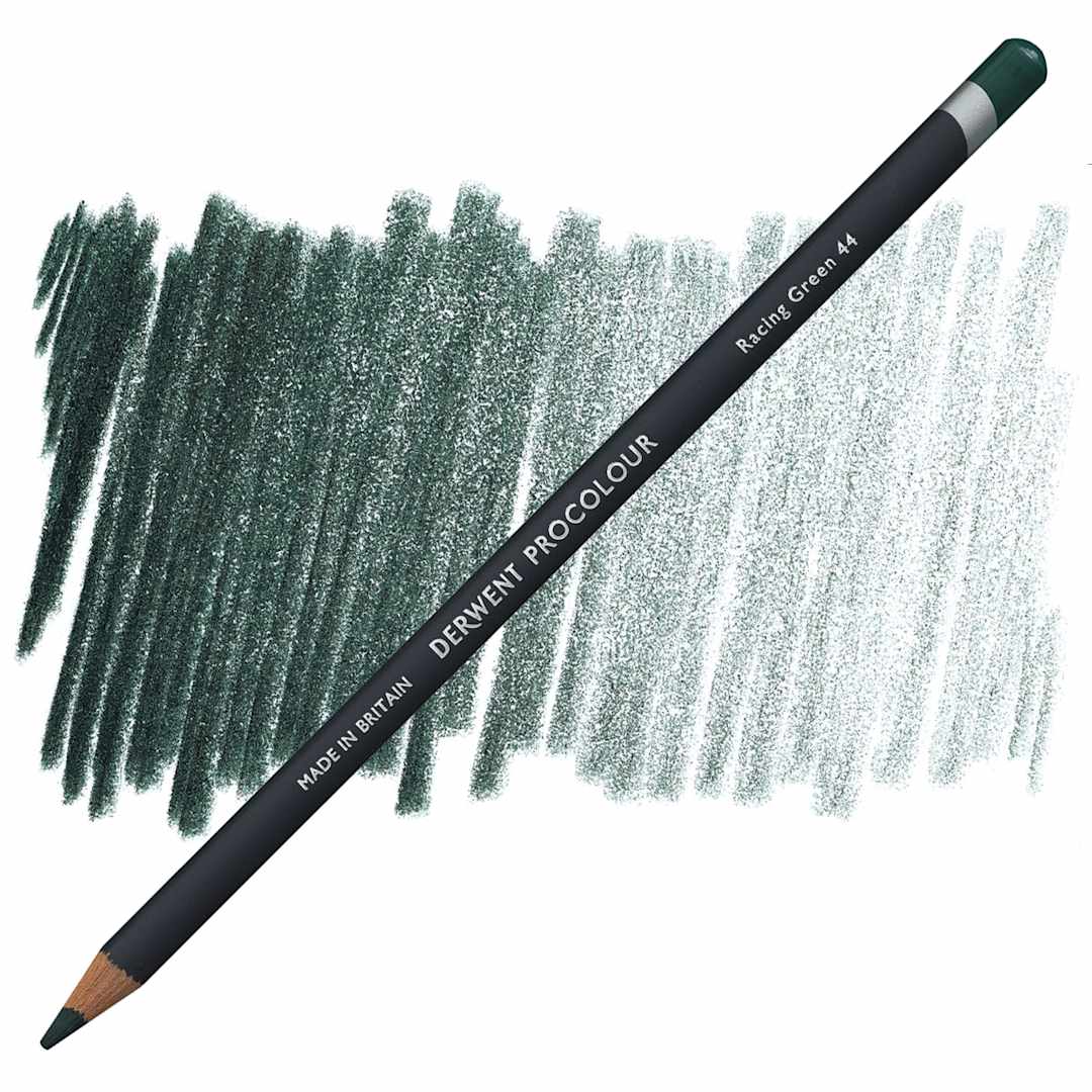 Open in modal - Derwent ProColour Colored Pencil - Racing Green pencil and swatch