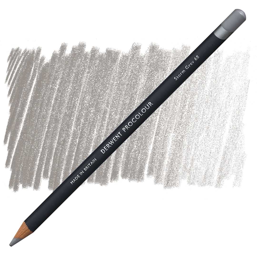 Open in modal - Derwent ProColour Colored Pencil - Storm Grey pencil and swatch