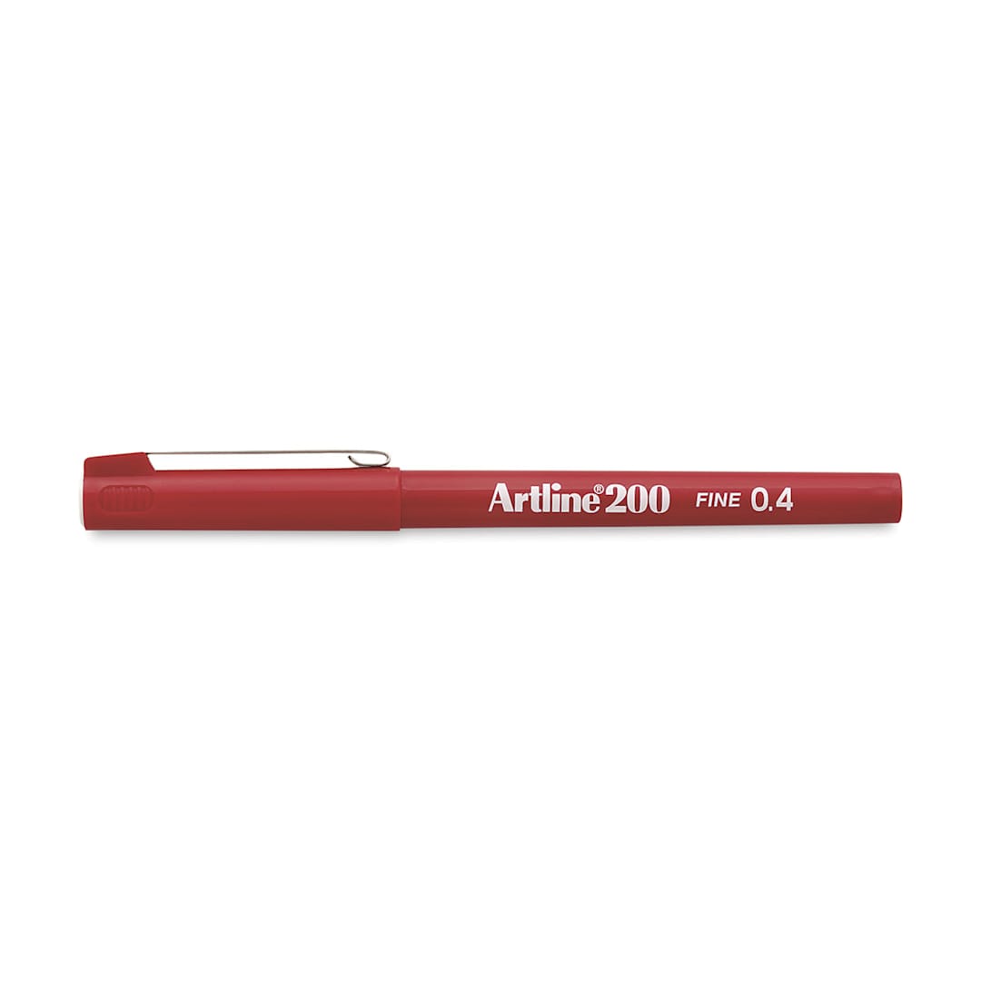 Open in modal - Artline 200 Writing Pen - 0.4 mm Tip, Red