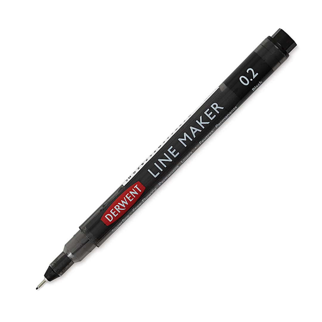 Open in modal - Derwent Line Makers - Black, 0.2 mm