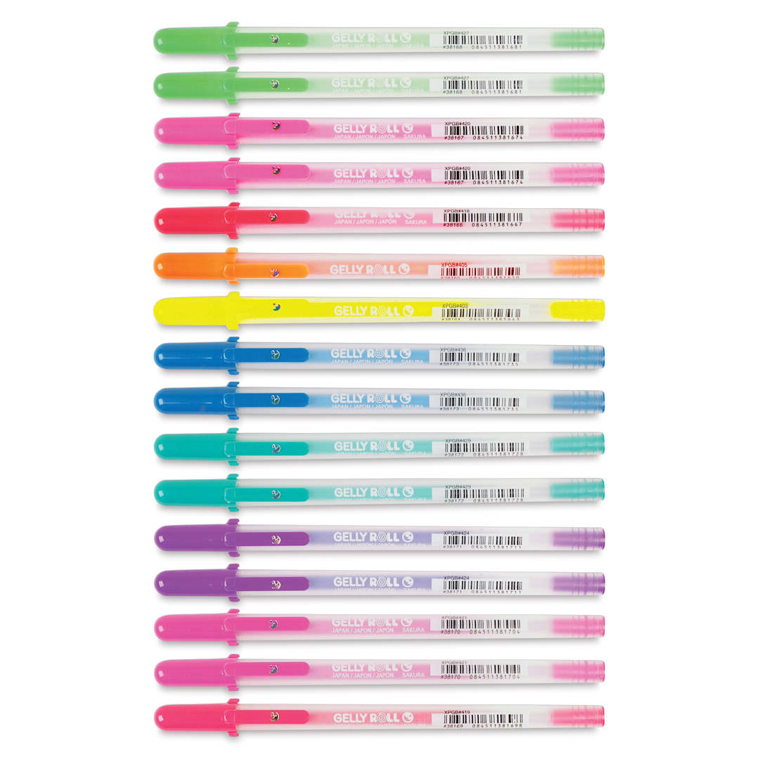 Open in modal - Sakura Gelly Roll Moonlight Pens -  Assorted Colors, Set of 16, Bold Point