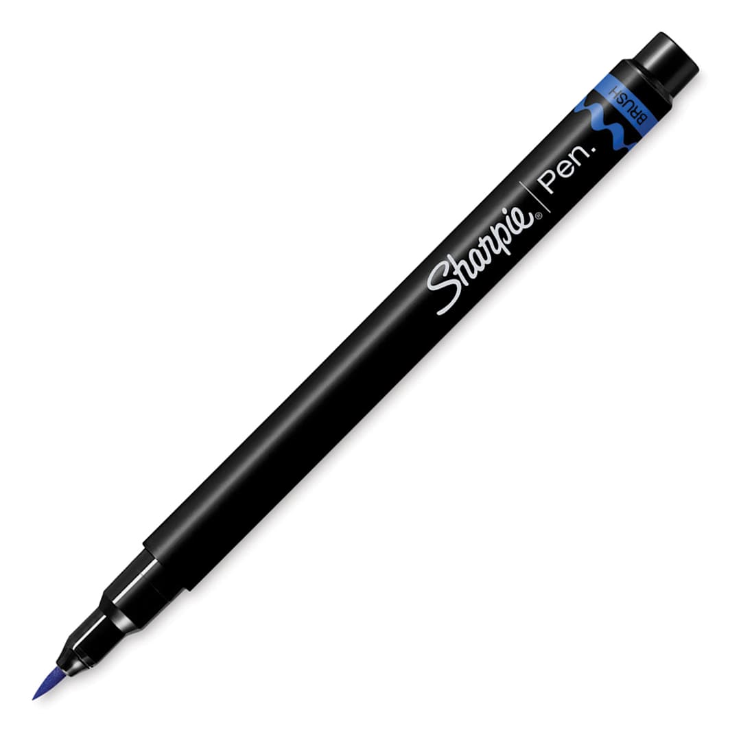 Open in modal - Sharpie Brush Tip Art Pen - Blue
