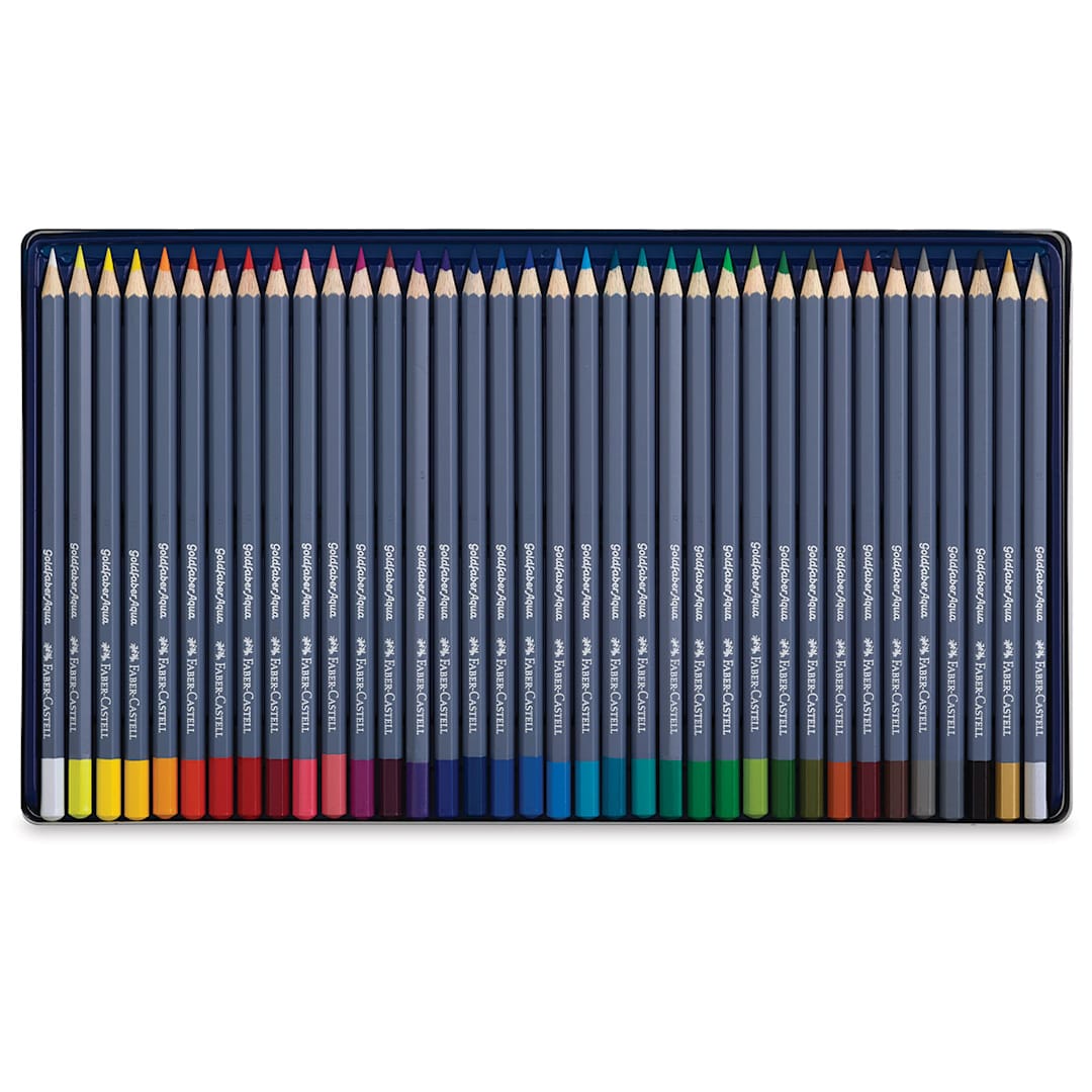 Open in modal - Faber-Castell Goldfaber Aqua Watercolor Pencils - Set of 36 (Set contents)