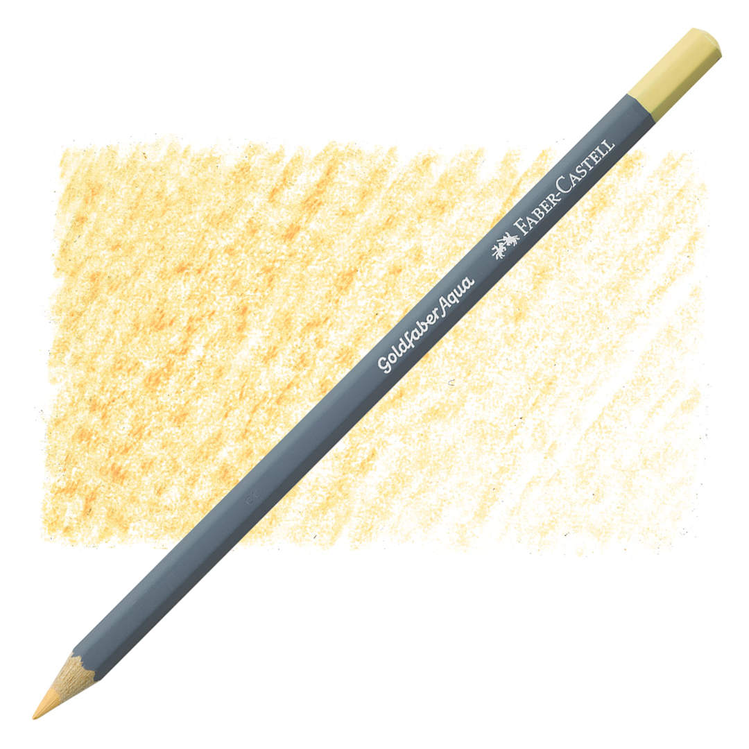 Open in modal - Faber Castell Goldfaber Aqua Watercolor Pencil - Pastel Orange 409 pencil and swatch