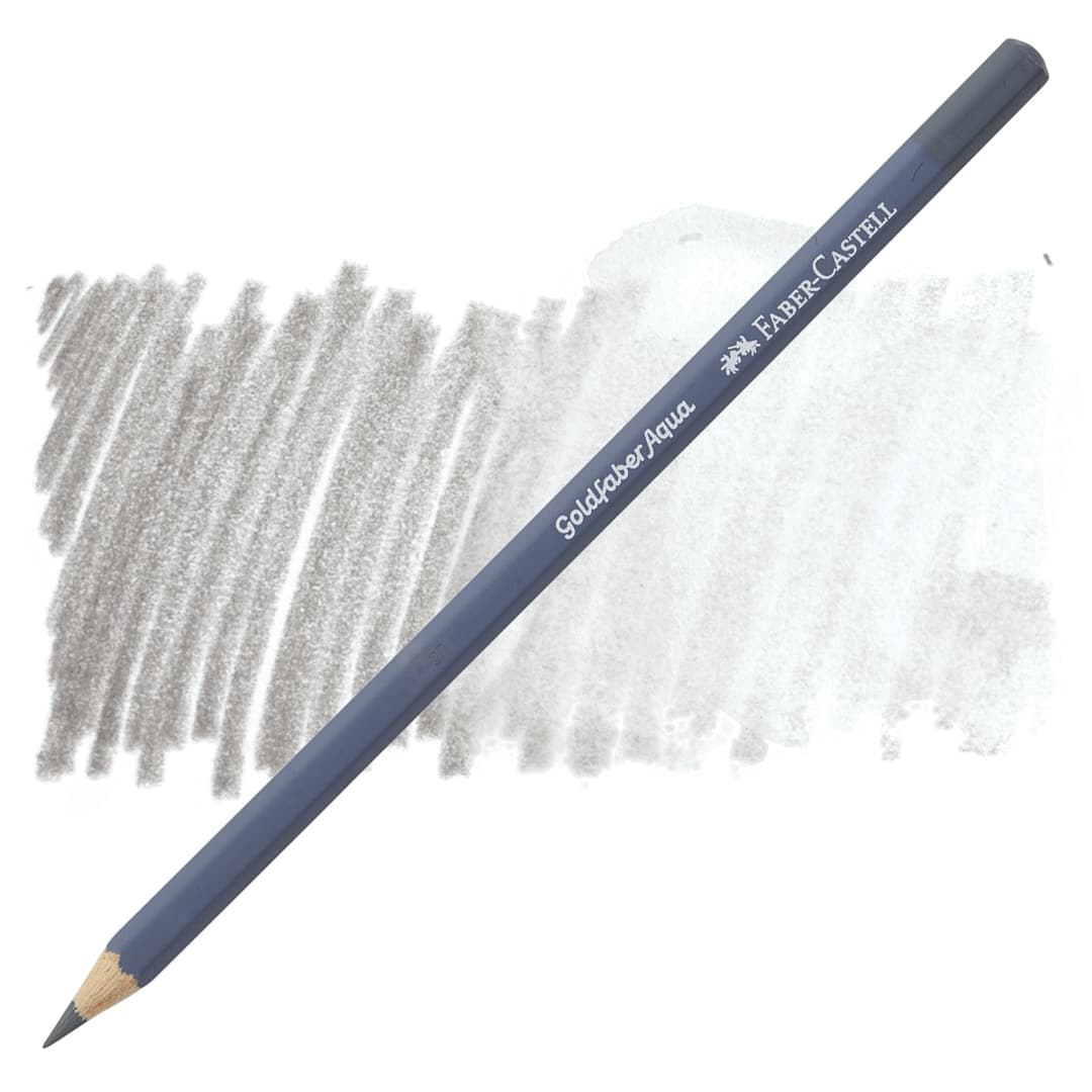 Open in modal - Faber Castell Goldfaber Aqua Watercolor Pencil - Cold Gray IV 233 pencil and swatch