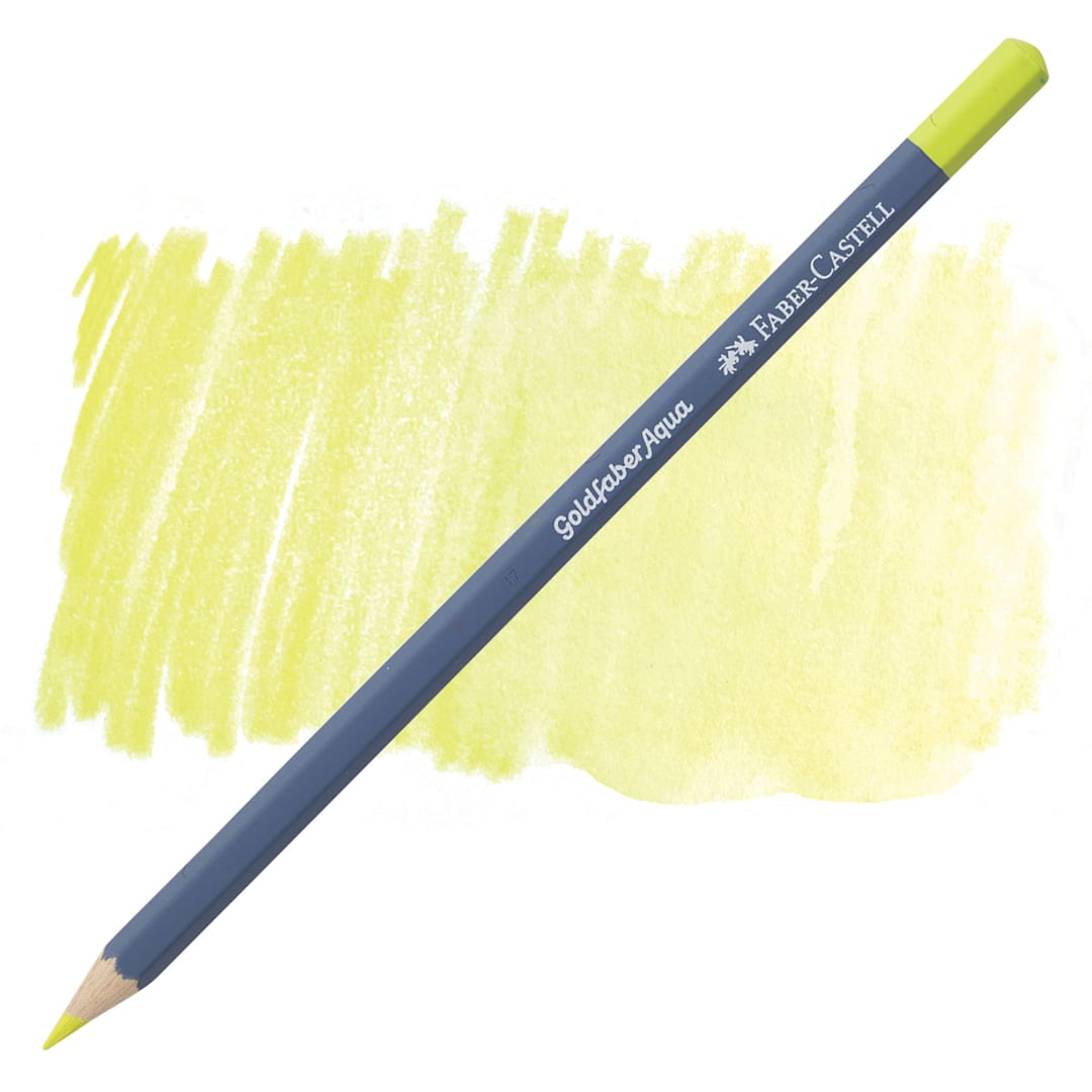 Open in modal - Faber Castell Goldfaber Aqua Watercolor Pencil - Light Yellow Glaze 104 pencil and swatch