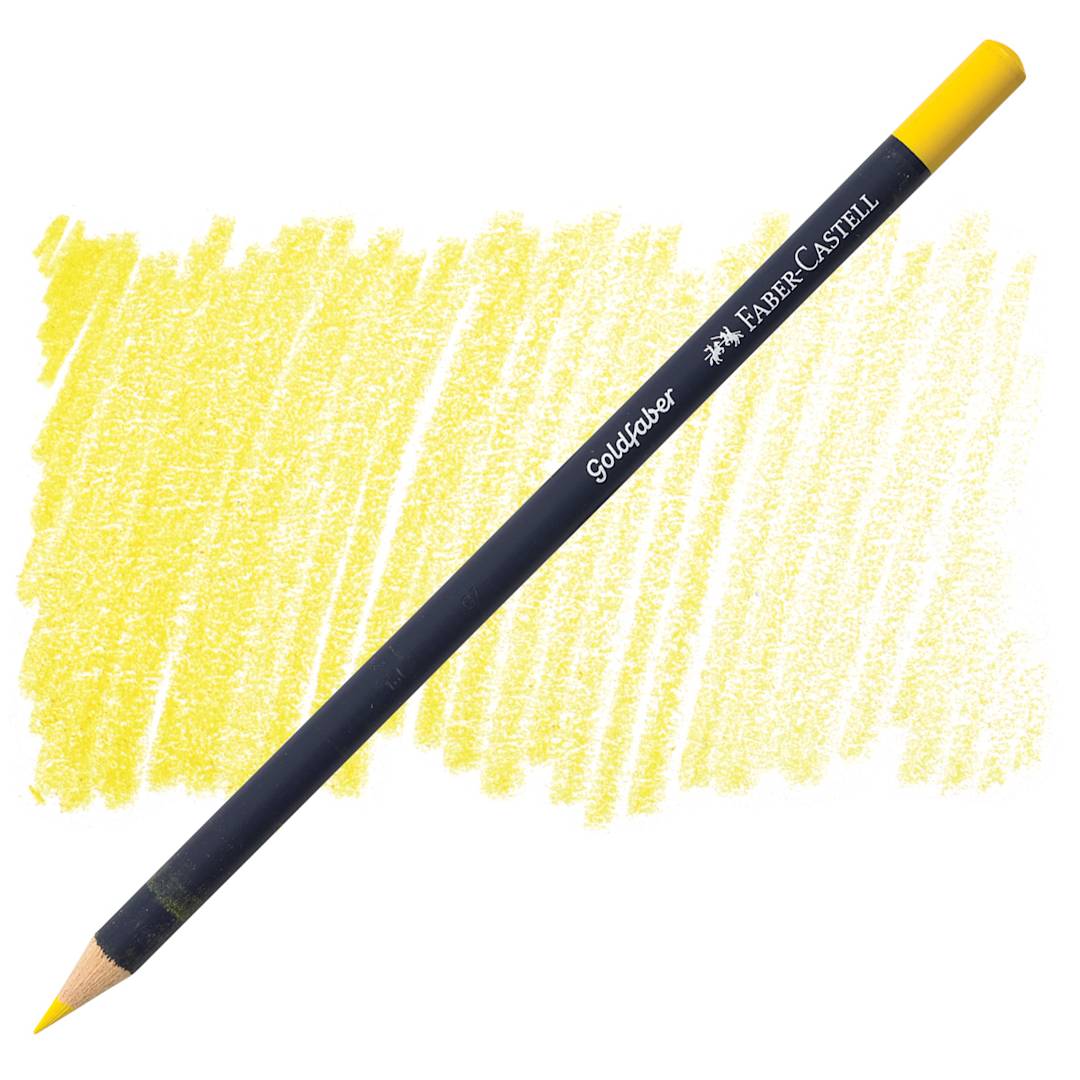 Open in modal - Faber-Castell Goldfaber Color Pencil - Cadmium Yellow 107 pencil and swatch