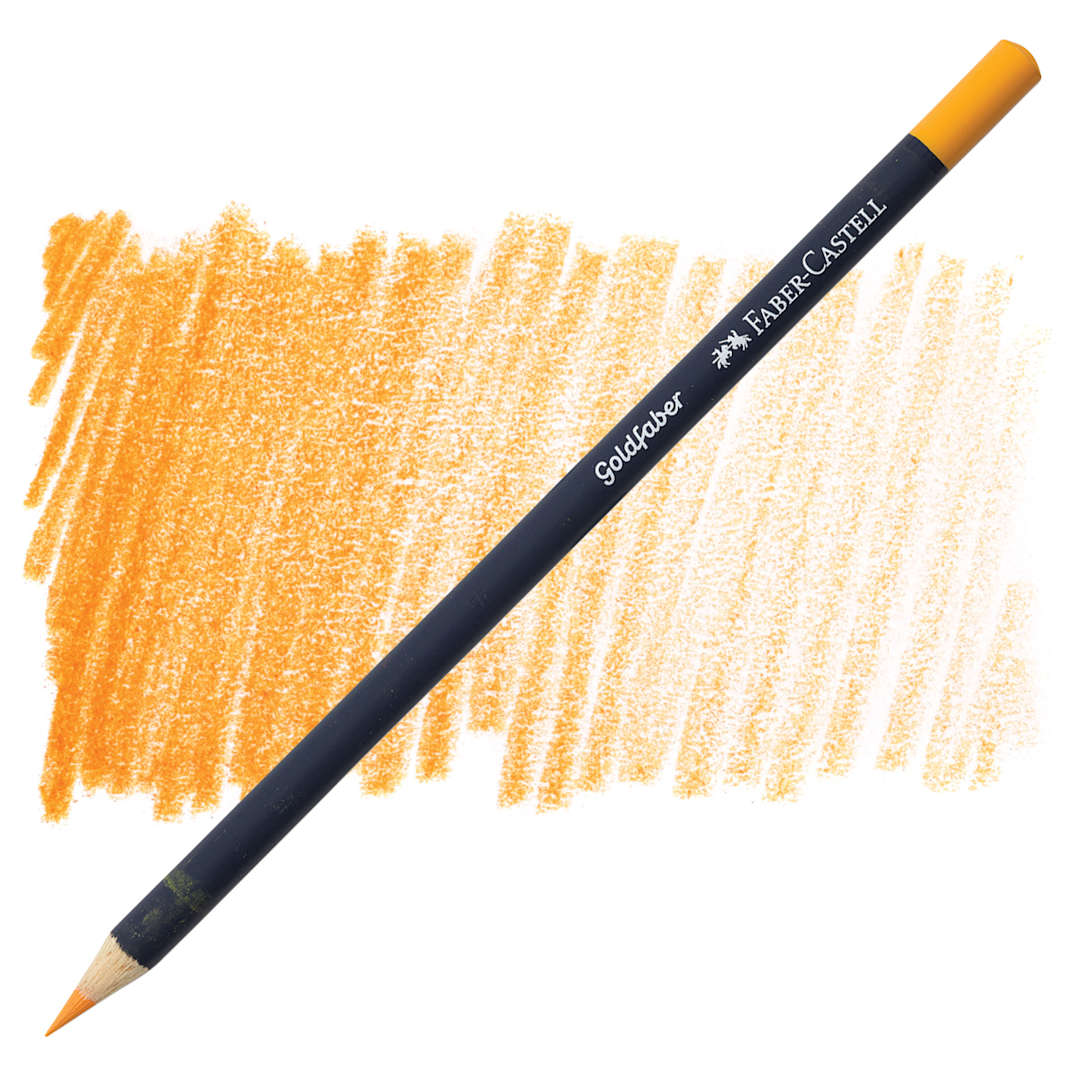 Open in modal - Faber-Castell Goldfaber Color Pencil - Dark Chrome Yellow 109 pencil and swatch