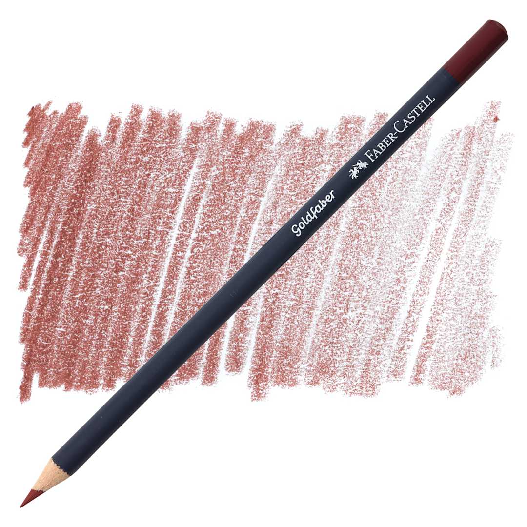 Open in modal - Faber-Castell Goldfaber Color Pencil - Indian Red 192 pencil and swatch