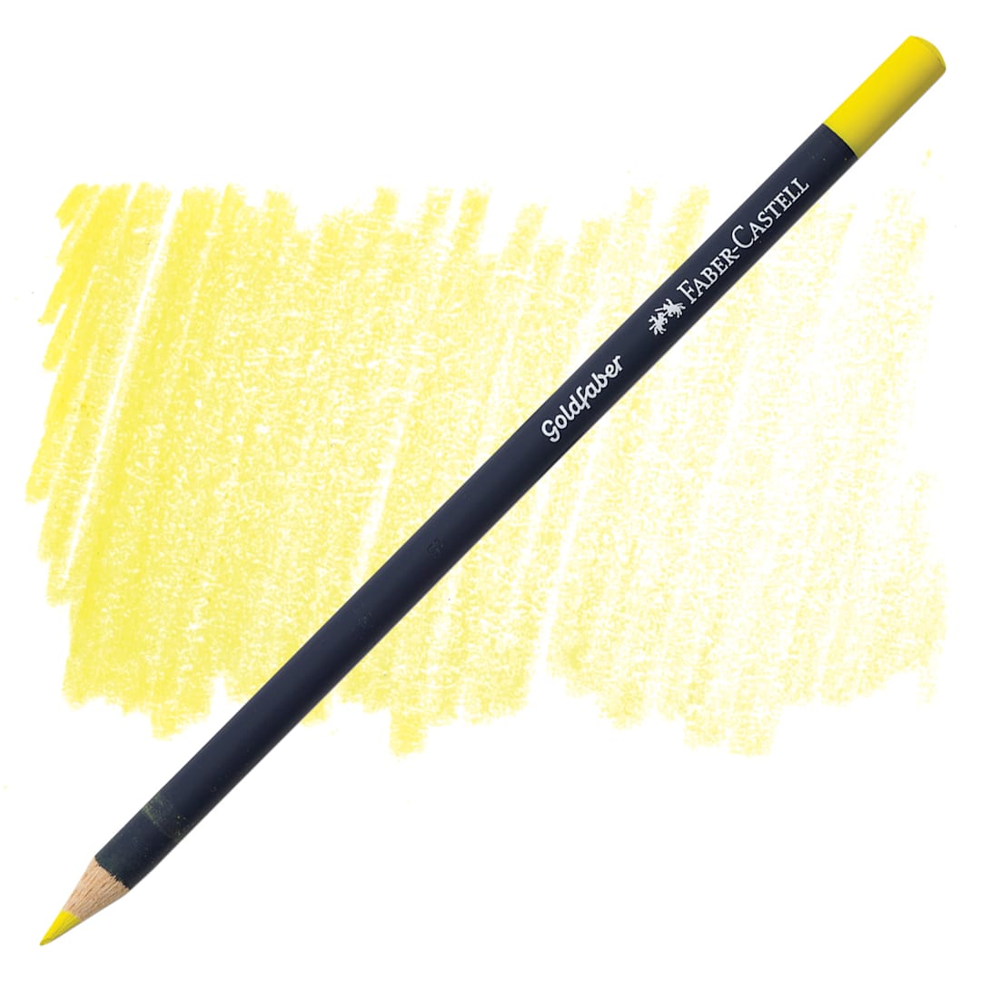 Open in modal - Faber-Castell Goldfaber Color Pencil - Light Cadmium Yellow 105 pencil and swatch