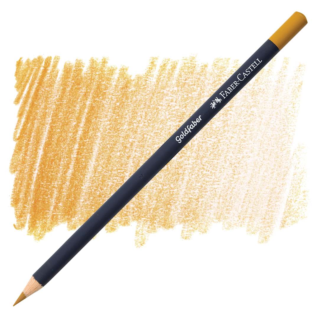 Open in modal - Faber-Castell Goldfaber Color Pencil - Light Yellow Ochre 183 pencil and swatch