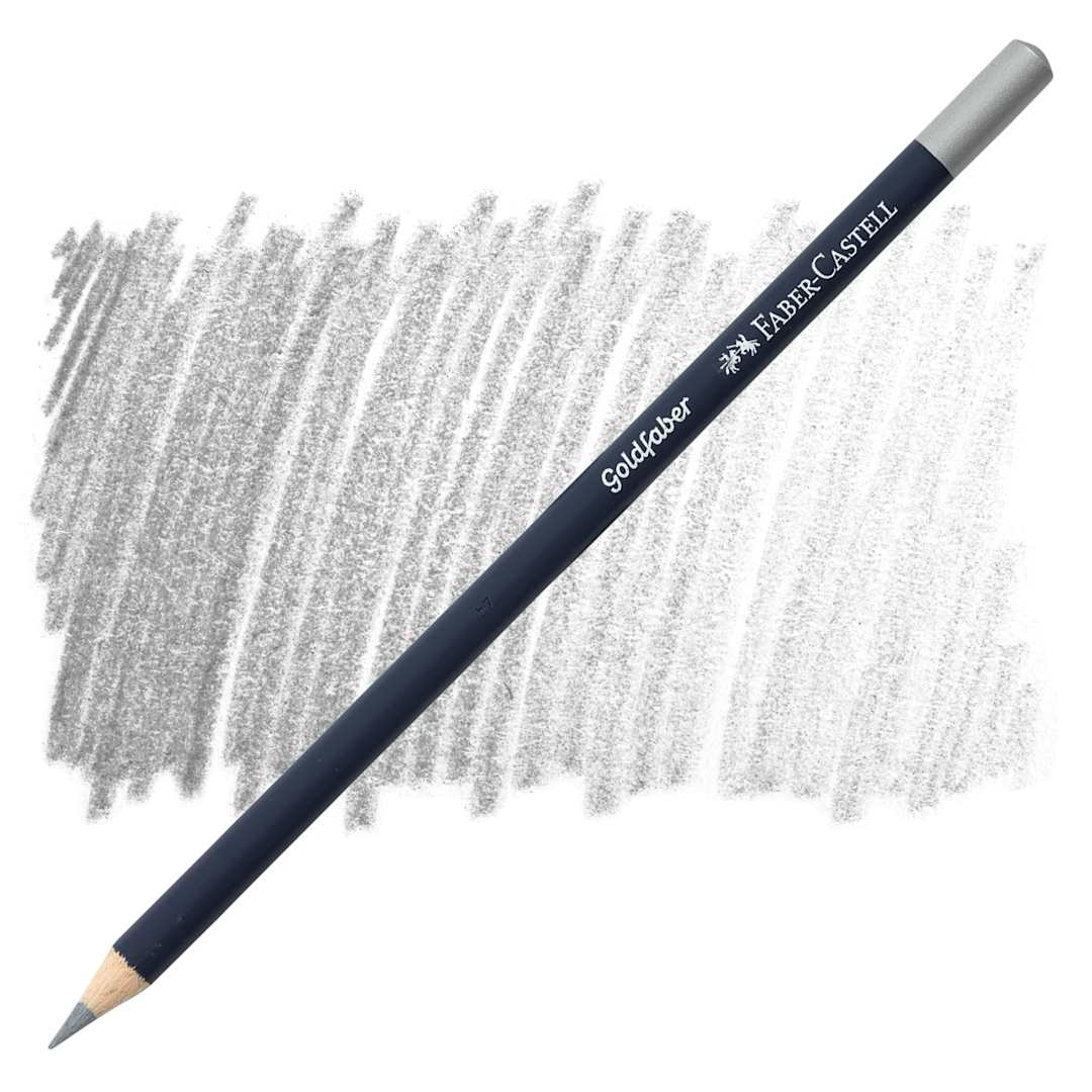 Open in modal - Faber-Castell Goldfaber Color Pencil - Silver 251 pencil and swatch