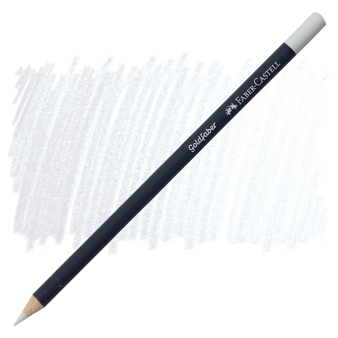 Open in modal - Faber-Castell Goldfaber Color Pencil - White 101 pencil and swatch