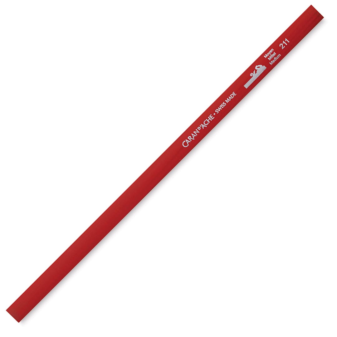 Open in modal - Caran D 'Ache Carpenter Pencils - Medium hard Red pencil at angle
