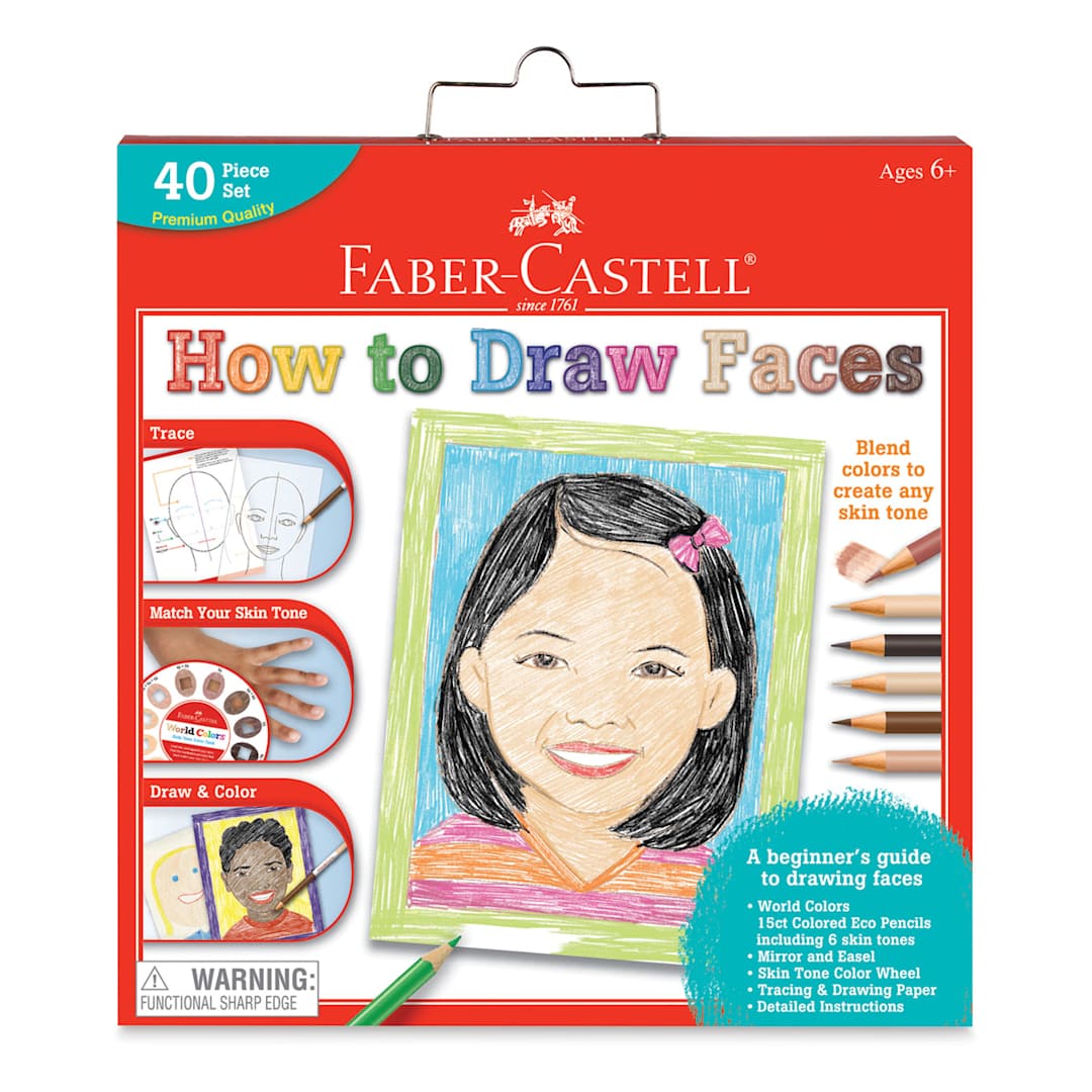 Open in modal - Faber-Castell World Colors How to Draw Faces - Front of Package