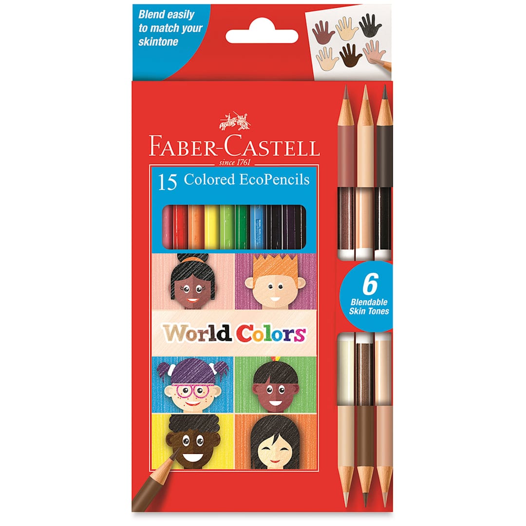 Open in modal - Faber Castell World Colors EcoPencil Colored Pencil Sets - Front of package of 15