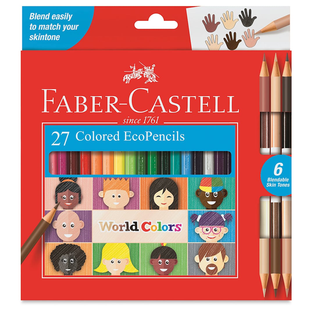 Open in modal - Faber Castell World Colors EcoPencil Colored Pencil Sets - Front of package of 27