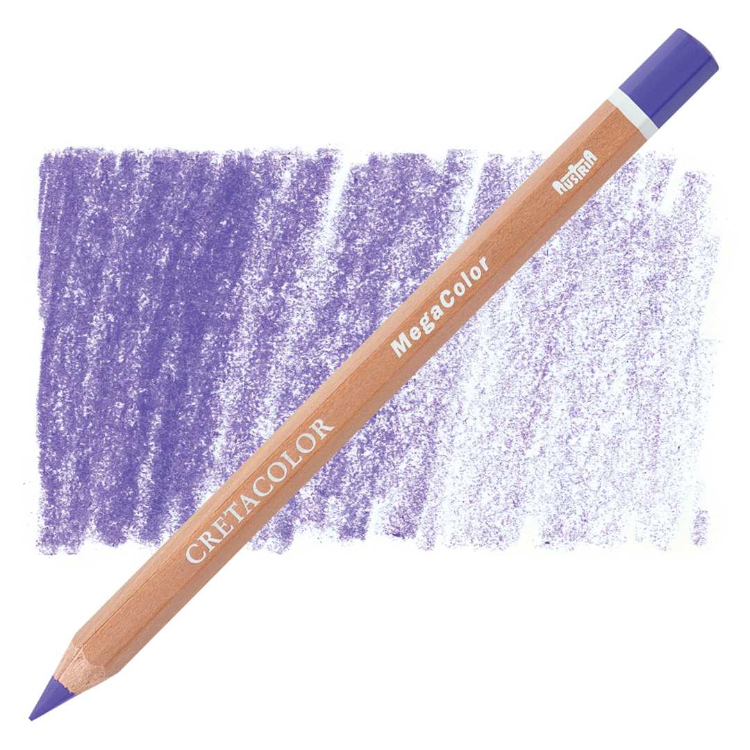 Open in modal - Cretacolor Mega Colored Pencil - Blue Violet pencil and swatch
