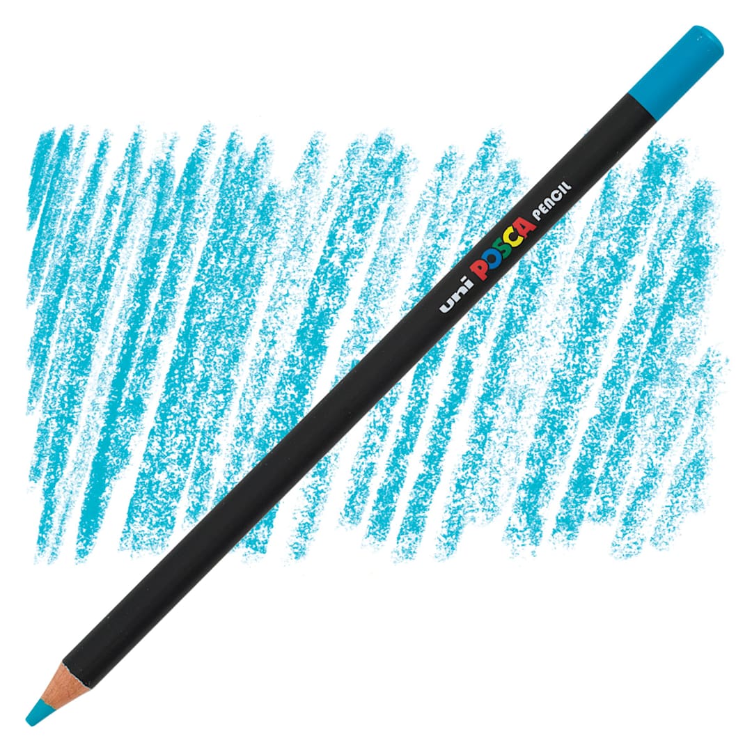 Open in modal - Posca Colored Pencil - Blue Green pencil and swatch