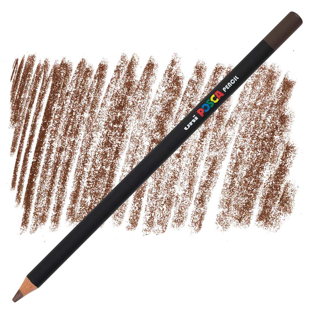 Open in modal - Posca Colored Pencil - Dark Brown pencil and swatch