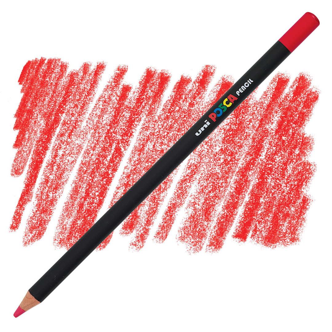 Open in modal - Posca Colored Pencil - Vermilion pencil and swatch
