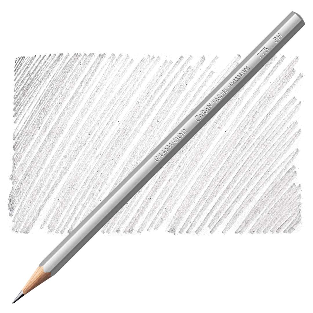 Open in modal - Caran d'Ache Grafwood Pencil - 3H pencil and swatch