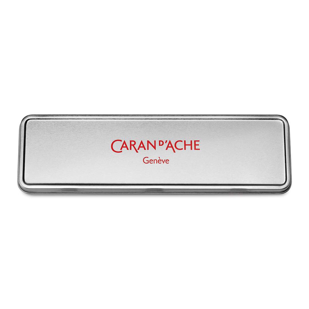 Open in modal - Caran D'Ache Empty Metal Tin - Thin Version, closed